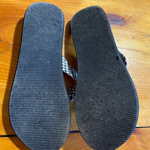 Tommy Hilfiger plaid flip flops Size 9/9.5 - Picture 5 of 5